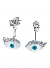 925 Sterling Silver Cubic Zirconia Studded Earrings