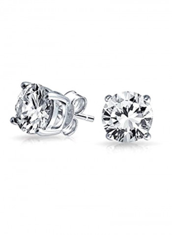 925 Sterling Silver Cubic Zirconia Studded Earrings