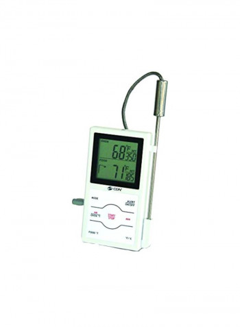 Dual Sensing Programmable Probe Thermometer White 10x5.5x1.5inch