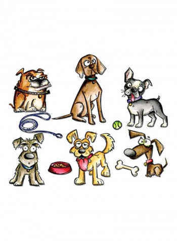 23-Piece Crazy Dogs Framelits Die Set Brown/White