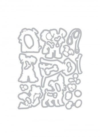 23-Piece Crazy Dogs Framelits Die Set Brown/White