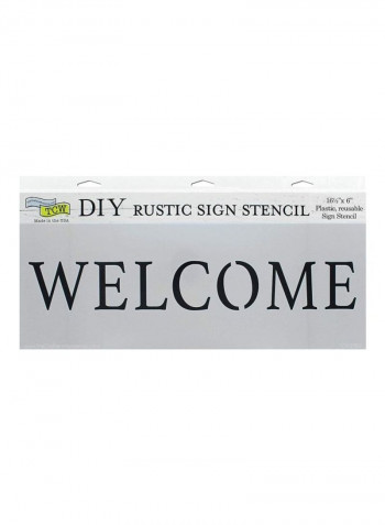 Welcome Stencil Black