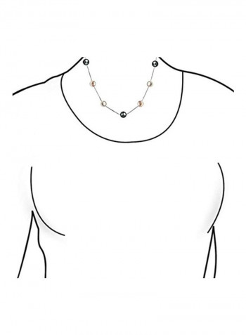 925 Sterling Silver Pearl Studded Necklace