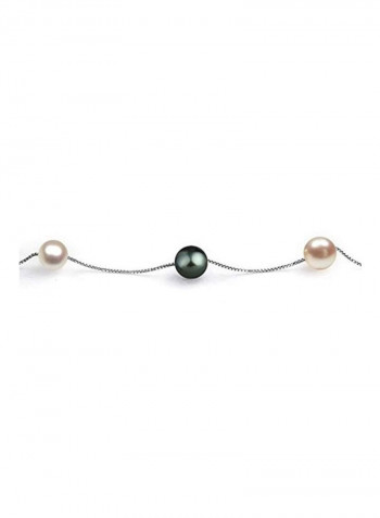 925 Sterling Silver Pearl Studded Necklace