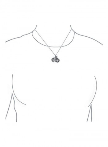 925 Sterling Silver Starfish Clam Shell Pendant Necklace