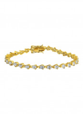 Cubic Zirconia Studded 925 Sterling Silver Bracelet