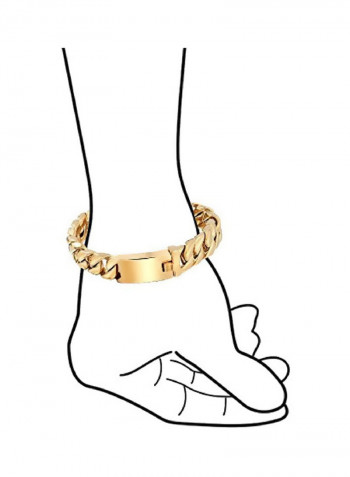 Gold Plated Stainless Steel Curb Link Chain Bracelet