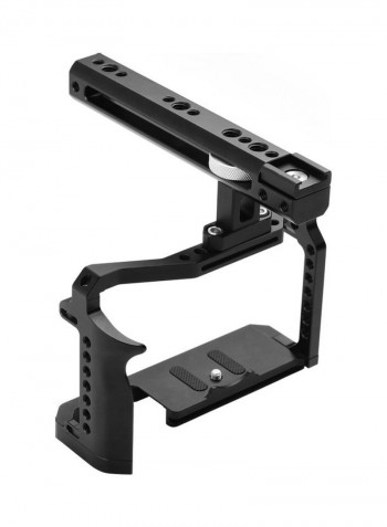 Camera Cage Video Rig Stabilizer with Top Handle Grip Black