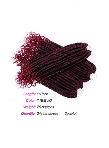 Crochet Straight Hair Extension T1B/Bug 16inch