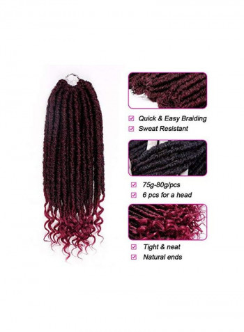 Crochet Straight Hair Extension T1B/Bug 16inch