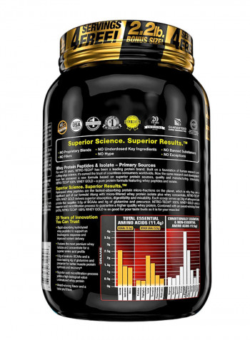 Nitro Tech Whey Gold Protein - Double Rich Chocolate - 1.02 Kg
