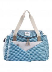 Sydney II Changing Shoulder Bag - Blue/White/Grey