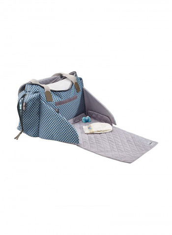 Sydney II Changing Shoulder Bag - Blue/White/Grey