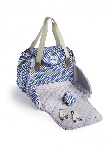 Sydney II Changing Shoulder Bag - Blue/White/Grey