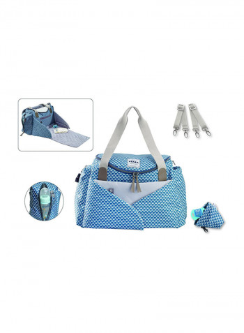 Sydney II Changing Shoulder Bag - Blue/White/Grey