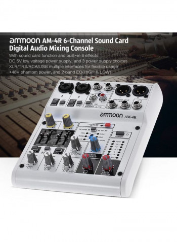 8-Channel Sound Card Digital Audio Mixer
