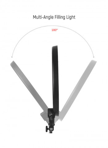 LED Video Light Dimmable Photography Ring Fill Light Set 18inch Multicolour