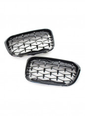 2-Piece Front Bumper Kidney Grille for 15-07 BMW F20 F21 120i 118i 118d 116i M135i