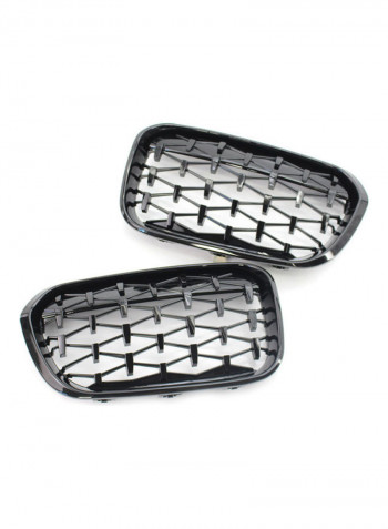 2-Piece Front Bumper Kidney Grille for 15-07 BMW F20 F21 120i 118i 118d 116i M135i