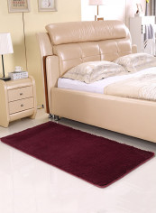 Simple Antiskid Plush Floor Mat Red 140x200centimeter