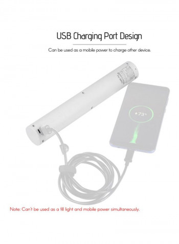 Pro LED Video Photography Light 23x3.5x3.5centimeter White