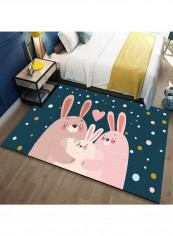 Cartoon Printed Household Cute Romantic Rug multicolour 140*200(W*L)cmcm