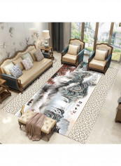 Home Rug Chinese Landscape Print Non-Slip Living Room Bedroom Floor Mat multicolour 140*200(W*L)cmcm