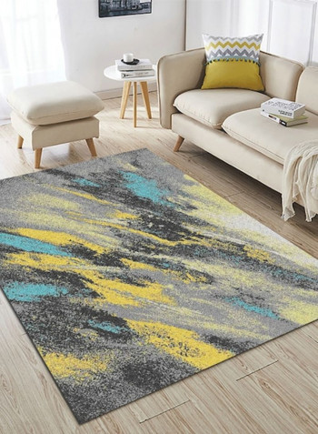 Home Rug Modern Style Abstract Anti-Slip Living Room Bedroom Floor Mat Yellow 140*200(W*L)cmcm