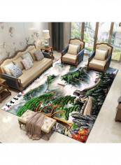 Modern Landscape Pattern Classic Floor Rug Green 140*200(W*L)cmcm