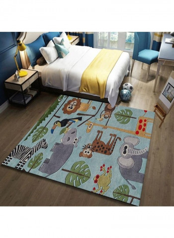 Cartoon Animal Pattern Rug Multicolour 140x200cm