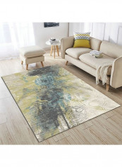 Simple Fresh Style Print Non-Slip Floor Mat Multicolour 140 x 200cm