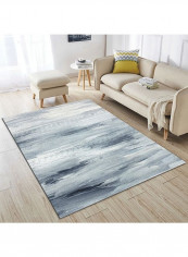 Simple Nordic Style Print Non-Slip Floor Mat White/Grey 140 x 200cm