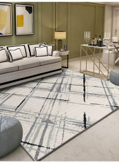 Simple Stripe Print Anti-skidding Home Rug Multicolour 140x200cm