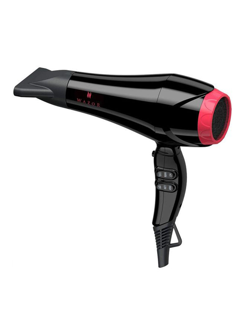 1875W Professional Hair Dryer With 2 Speed And 3 Heat Settings Black/Pink