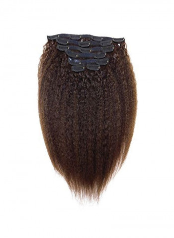 7-Piece Curly Clip Hair Extension Brown