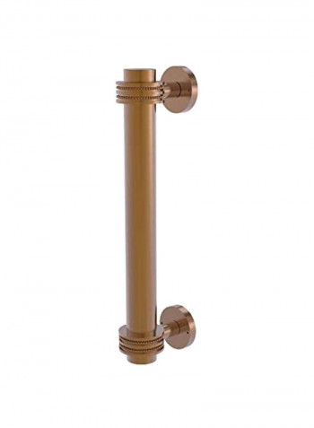 Brass Dotted Accents Door Pull Rose Gold 8inch