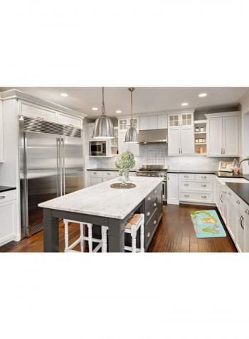 Mermaid Underwater Scene Kitchen Mat Multicolour 24 x 24inch