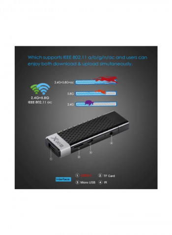 X96S Smart Android TV Set Top Box STB1002 Black/Silver