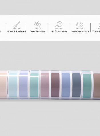 12-Piece Waterproof Tear Resistant Thermal Printing Label Paper Barcode 1.2 x 4cm Multicolour