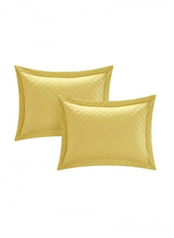 3-Piece Microfiber Quilt Set Yellow King