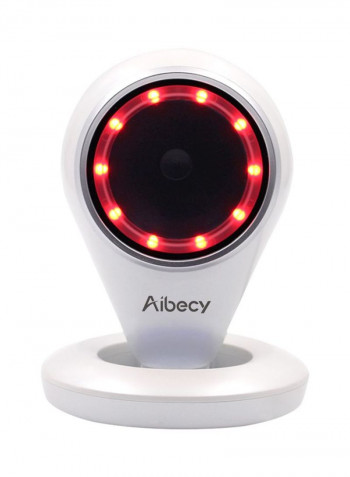 Omnidirectional QR Barcoder Scanner White