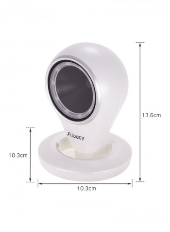 Omnidirectional QR Barcoder Scanner White