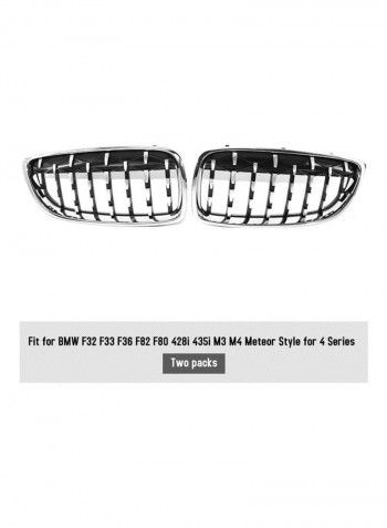 New Plating Front Dual Kidney Grill Grille Fit for BMW F32 F33 F36 F82 F80 428i 435i M3 M4 Meteor Style for 4 Series