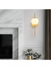 Single Head Glass Ball Wall Lamp Warm White 15*35*45centimeter