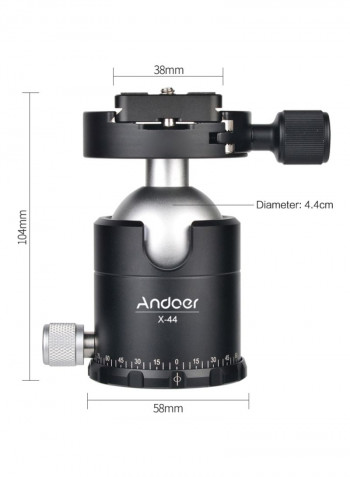 Ballhead Camera Tripod Head 10.1centimeter Black/Silver