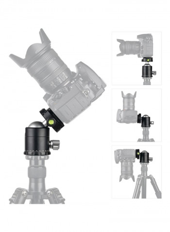 Ballhead Camera Tripod Head 10.1centimeter Black/Silver