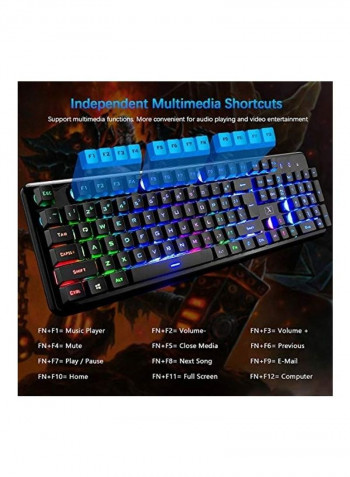 2-Piece Rechargeable Gaming Keyboard and Mouse Set