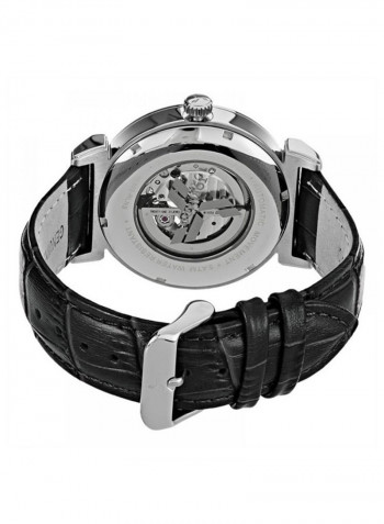 Men's Leather Analog Wrist Watch T8303-SLBB