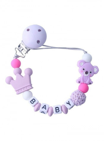 1-Piece Baby Cartoon Cute Bear Design Pacifier Chain