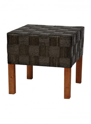 High Grade Woven Fiber Stool Black/Brown